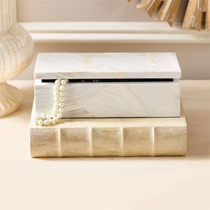 Boîte de rangement multifonctionnelle en nacre style vintage, pour bijoux, organisateur décoratif, cadeau, accent de décoration intérieure - Product Image 2