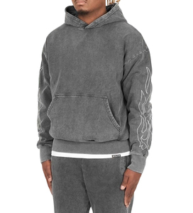 Manufacturers Tracksuit <b>Clothes</b> Acid Wash 420 Gsm Hoodie Custom Print Mens Streetwear Heavyweight Oversized Tracksuit - Product Image 6