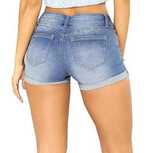 Pantalones Cortos de Mezclilla para Mujer, Estilo Veraniego, con Cinturón Desgarrado Personalizado, Venta Caliente 2026 - Product Image 5