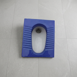 WC Céramique Designer Bicolore Bleu et Blanc Vistaar, Style Squatting, pour l'Exportation sur le Marché des Philippines - Product Image 6