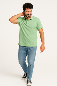 T-shirt respirant pour homme en micro-polyester DRY FIT 180g, manches courtes, tricoté, décontracté, pour le golf et le tennis, personnalisable avec logo - Product Image 6