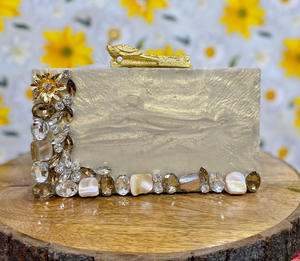 Resin <b>Clutch</b> Hand <b>Bag</b> Acrylic Bridal <b>Wedding</b> Evening <b>Clutches</b> for Celebrities Religious Events Girls' Souvenir - Product Image 5