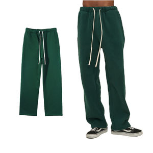 Pantalon de jogging ample pour homme, 350g, coupe décontractée, taille mi-haute, style streetwear, devant plat, grandes tailles, vente en gros - Product Image 2