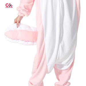 CARE MASTER Pijama de Forro Polar con Capucha para Mujer, Color Rosa, con Cremallera Completa, Suave y Adorable, con Diseño de Animal, Ropa de Dormir para Invierno - Product Image 3