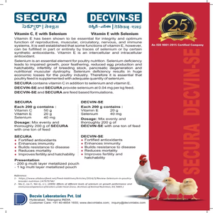 Secura High-Potency Immune Booster Best Quality Poultry Vitamin C E Selenium <b>Feed</b> <b>Additive</b> Anti-Stress Supplement for Chickens - Product Image 3