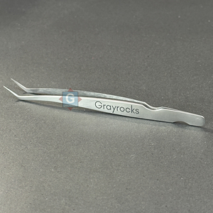 Best Selling Wholesale Price Eyelash Tweezers Stainless Steel Curved Tip Tweezers - Product Image 1