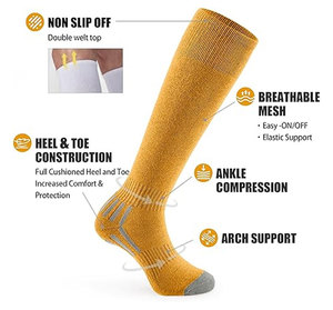 High Quality Striped Knee High <b>Waterproof</b> Seamless Fusing Breathable Durable Lightweight All Seasons Outdoor Sports <b>Socks</b> - Product Image 2
