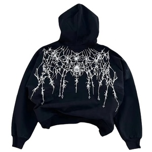 Ensemble de survêtement en coton 100% surdimensionné et lourd du fabricant, sweat-shirt brodé et pantalon de survêtement, coupe ample pour homme, pour l'automne - Product Image 3