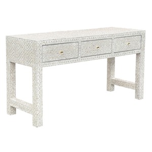 Table console moderne de luxe en nacre écologique multifonctionnelle avec design artisanal pour la décoration de salon - Product Image 5