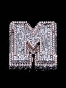 Anillo de Moda Hip Hop con Diamantes Redondos VVS, Certificado GRA, Plata 925, Hecho a Mano, Anillo Baguette, Joyas HUMERA - Product Image 5