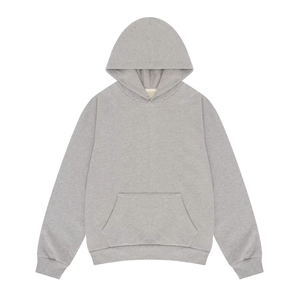 เสื้อฮู้ดโอเวอร์ไซส์ผู้ชาย ผ้าฟลีซ สีพื้น สวมใส่สบาย มีกระเป๋าหน้า ใส่ได้ในฤดูใบไม้ร่วง ทรงปกติ แบบถัก - Product Image 4