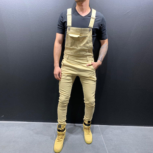 Heavy Duty Performance <b>Bib</b> And Brace Overalls <b>Mens</b> Overalls Denim Jeans Casual Dungarees Trousers Casual Slim Jumpsuit Pants - Product Image 5