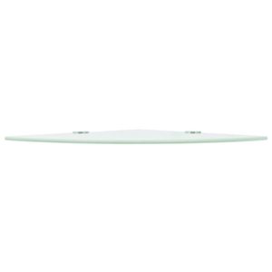 Piccolo Ripiano Angolare in Vetro Temperato Bianco, Mensola Triangolare da Parete e Espositore - Product Image 3