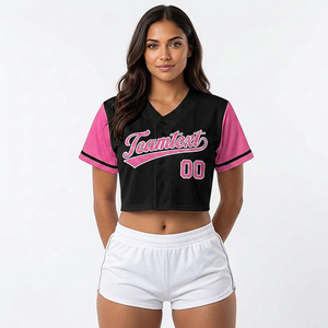 Top Corto Deportivo de Dos Colores para Mujer, Sublimación, Impresión por Transferencia, Bordado Personalizado, Nombre del Equipo, Número - Product Image 3