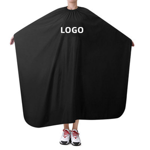 Cape de coiffure professionnelle, résistante à l'eau, confortable, en polyester, anti-adhésive, fermeture réglable au cou, logo d'entreprise personnalisé - Product Image 4
