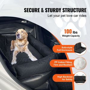 Sedile Auto Impermeabile per Cani con Imbottitura in Cotone PP Traspirante, Clip per Guinzaglio, Letto per Auto per Viaggi Sicuri - Product Image 2