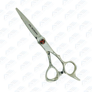 Ciseaux de coupe de cheveux en argent fleur Ciseaux de coiffeur en acier inoxydable tranchants avec vis décorative fantaisie Professionnel - Product Image 5