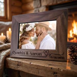 Cadre photo au design moderne, minimaliste, fait main, en bois, décoration intérieure élégante, cadre photo en bois stylé - Product Image 4