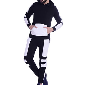 Chándal Negro con Logotipo Personalizado, Bloques de Color, Ropa de Entrenamiento Personalizada para Hombre, Chándales Cómodos, Servicio OEM ODM - Product Image 6