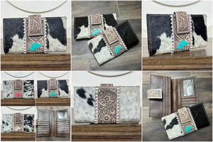 Nueva Cartera Bifold de Lujo de Gran Capacidad con Bloqueo RFID, Cartera Larga de Cuero Vacuno Hecha a Mano, Tarjetero, Cartera de Mano para Mujer - Product Image 3