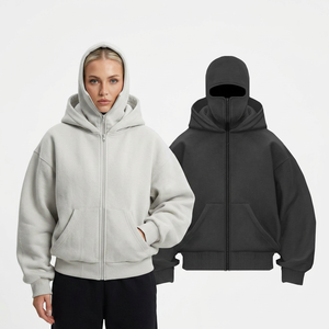 Sweat à capuche d'hiver pour homme, personnalisé, double couche, en molleton French Terry, délavé à l'acide, séchage rapide, respirant, avec poche, vente en gros - Product Image 2