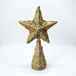 Natural water hyacinth <b>tree</b> <b>toppers</b> supplier cost hand-made star <b>topper</b> for decorating <b>xmas</b> <b>trees</b> - Product Image 1