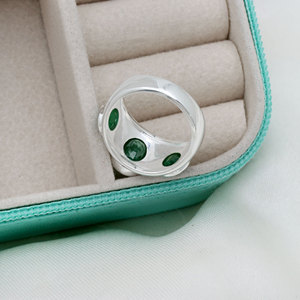 Wholesale 925 Sterling <b>Silver</b> Oval Cut Green <b>Emerald</b> Gemstone <b>Ring</b> For Men Handmade Unisex Fine <b>Ring</b> Jewelry - Product Image 2