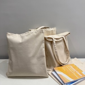 Vente en gros de sacs fourre-tout en toile de coton biologique personnalisés par l'usine sacs à provisions de voyage à rayures avec poignée en corde à prix économique - Product Image 3