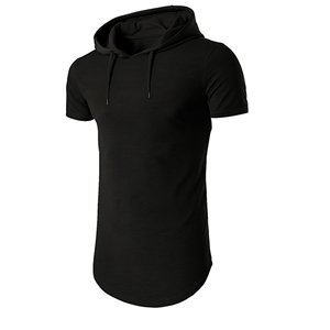 เสื้อฮู้ดแขนสั้นผ้าฝ้ายสำหรับผู้ชาย รับผลิตแบบ OEM ODM โรงงานผลิตเสื้อผ้าตามสั่ง ขายส่งเสื้อฮู้ด มีบริการส่งออกเสื้อฮู้ดจำนวนมาก - Product Image 4