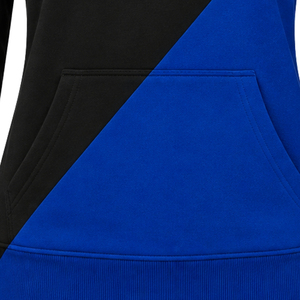 Sudadera con capucha personalizada de forro polar suave para mujer, con diseño de paneles cruzados y cordón ajustable, estilo casual de moda, proveedor mayorista - Product Image 5