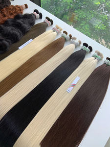 Extensiones de cabello a granel, precio al por mayor, cabello crudo vietnamita, doble ahogamiento, 100 gramos, colores oscuros, 26 pulgadas - Product Image 4