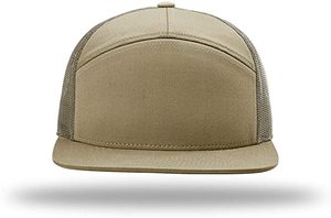 Belief Wholesale High Quality Custom 7 Panel <b>Plain</b> Sport Snapback Mesh Trucker Hat Premium Adjustable Streetwear <b>Cap</b> - Product Image 2