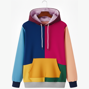 Sudadera con Capucha Unisex Elegante para Invierno, 100% Algodón Felpa, Capucha con Cordón Ajustable, Bolsillo Frontal, Diseño con Cuentas, Personalizable - Product Image 5