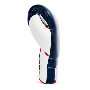 Gants de boxe en cuir bleu marine avec logo personnalisé, 16 oz, fermeture auto-agrippante, respirants, pour adultes, entraînement, sparring, arts martiaux, unisexe - Product Image 2
