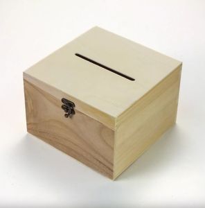 Boîte à monnaie en bois avec fente pour pièces, clip de verrouillage, conteneur de rangement pour espèces, pièces de monnaie, bijoux, épargne, style rustique, haute qualité, artisanat - Product Image 1