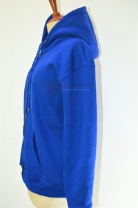 Sweat-shirt à capuche zippé en polaire bleu roi moderne pour homme, manches longues, poignets côtelés, veste de sport décontractée, personnalisable à 100% - Product Image 4
