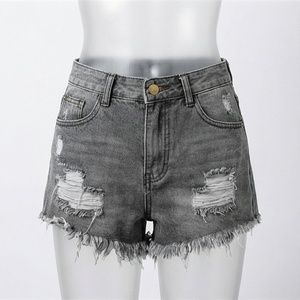 Summer Casual Denim Women Shorts High Waist Fur <b>Lined</b> Leg Openings Plus Sizes Sexy <b>Jeans</b> Customized Color Street Style - Product Image 1