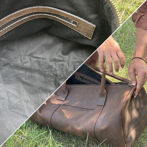 Sac de voyage classique en cuir marron, sac de week-end en cuir de vache véritable de qualité supérieure, grande capacité, logo personnalisé, sac de voyage - Product Image 6