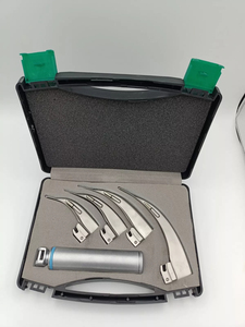 Ensemble de laryngoscopes manuels conventionnels Mac, 4 lames (12, 3, 4), manche moyen, en acier inoxydable allemand, pour os, approuvé CE - Product Image 4