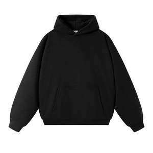 Sweat à capuche unisexe en molleton brossé doux 100% coton, respirant, coupe ample, décontracté, à manches longues, avec poche avant - Product Image 3