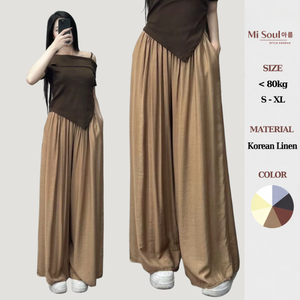 Pantalon ample décontracté pour femme, taille élastique, orné de perles et d'un nœud, léger, style Harem, streetwear, OEM ODM - Product Image 4