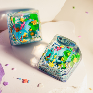 Teclas Artesanales Bosque Místico, Teclas Artesanales Personalizadas, Teclas Anime Lindas, Teclas Verdes, Juego de Teclas, Teclas de Madera - Product Image 1