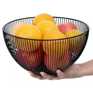 Handmade Metal Wire Storage <b>Basket</b> Black Simple Design <b>Stackable</b> Multi Purpose Neatening Organizer Metal <b>Basket</b> - Product Image 3
