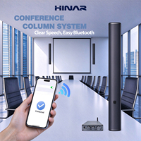 Sistem Speaker Kolom Komersial HINAR 2.1 Saluran dengan Amplifier Kelas D, Loudspeaker PA untuk Pemasangan di Dinding, Cocok untuk Ruang Konferensi