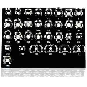 Ensemble de 31 pinces à diaphragme dentaire endodontiques avec plateau, instruments chirurgicaux buccaux orthodontiques, kit d'outils pour dentistes - Product Image 2