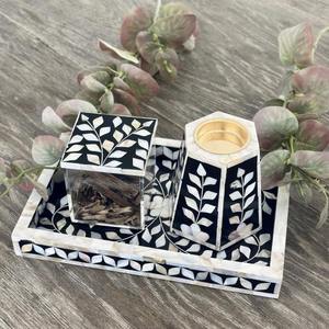 Mabkhara de madera y nácar con diseño fantástico, quemador de incienso con caja para Oud y cubierta de acrílico, Medkhan para Oud al por mayor - Product Image 4