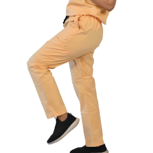 Ensemble d'uniformes d'infirmière respirant à col mandarin (haut et pantalon) - Tissu extensible 4 directions - Vêtements cliniques anti-plis avec cordon de serrage - Product Image 4
