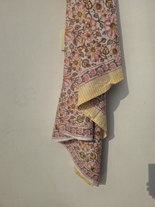 Handmade Block Printed <b>Sarong</b> For Woman Make These Scarves With 100% Natural Organic Colors Floral Hand Block Print Cotton - Product Image 3