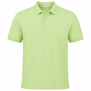 Custom <b>Men's</b> Light <b>Green</b> <b>Polo</b> <b>Shirt</b> 100% Cotton Pique Short Sleeve Golf <b>Polo</b> <b>Shirt</b> OEM ODM Private Label Casual <b>Polo</b> <b>Shirt</b> - Product Image 1