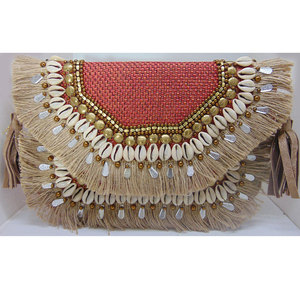 Bolso de Mano Tipo Clutch Bohemio, Hecho a Mano, de Inspiración Tribal Boho Gypsy Étnica Banjara, Estilo Vintage Indio, para Mujer, con Detalles Tradicionales - Product Image 6
